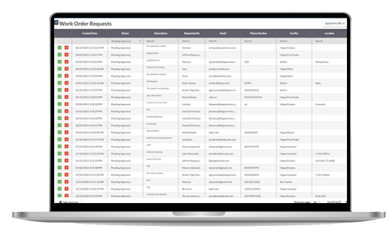Create and manage work orders for repairs or upgrades. Track the status of work orders from initiation to completion.
