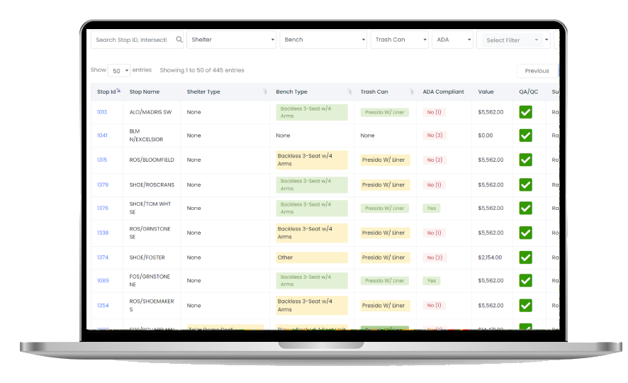 Download results to microsoft excel and import into ArcGIS, BLuedag and more